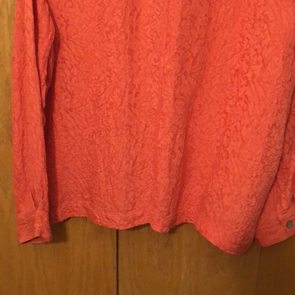 Chico's  orange jacket button down jacket/ top size  L/XL - Picture 8 of 9